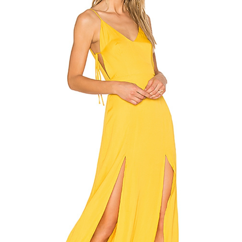 Revolve Capulet Gina Plunging Maxi Dress XS